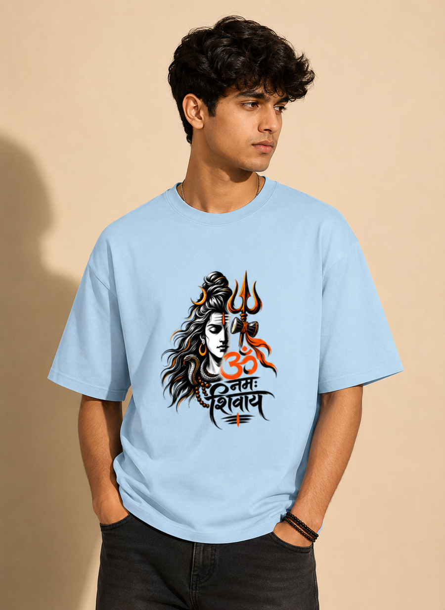 Lord Shiva “ॐ नमः शिवाय” Oversized Cotton T-Shirt