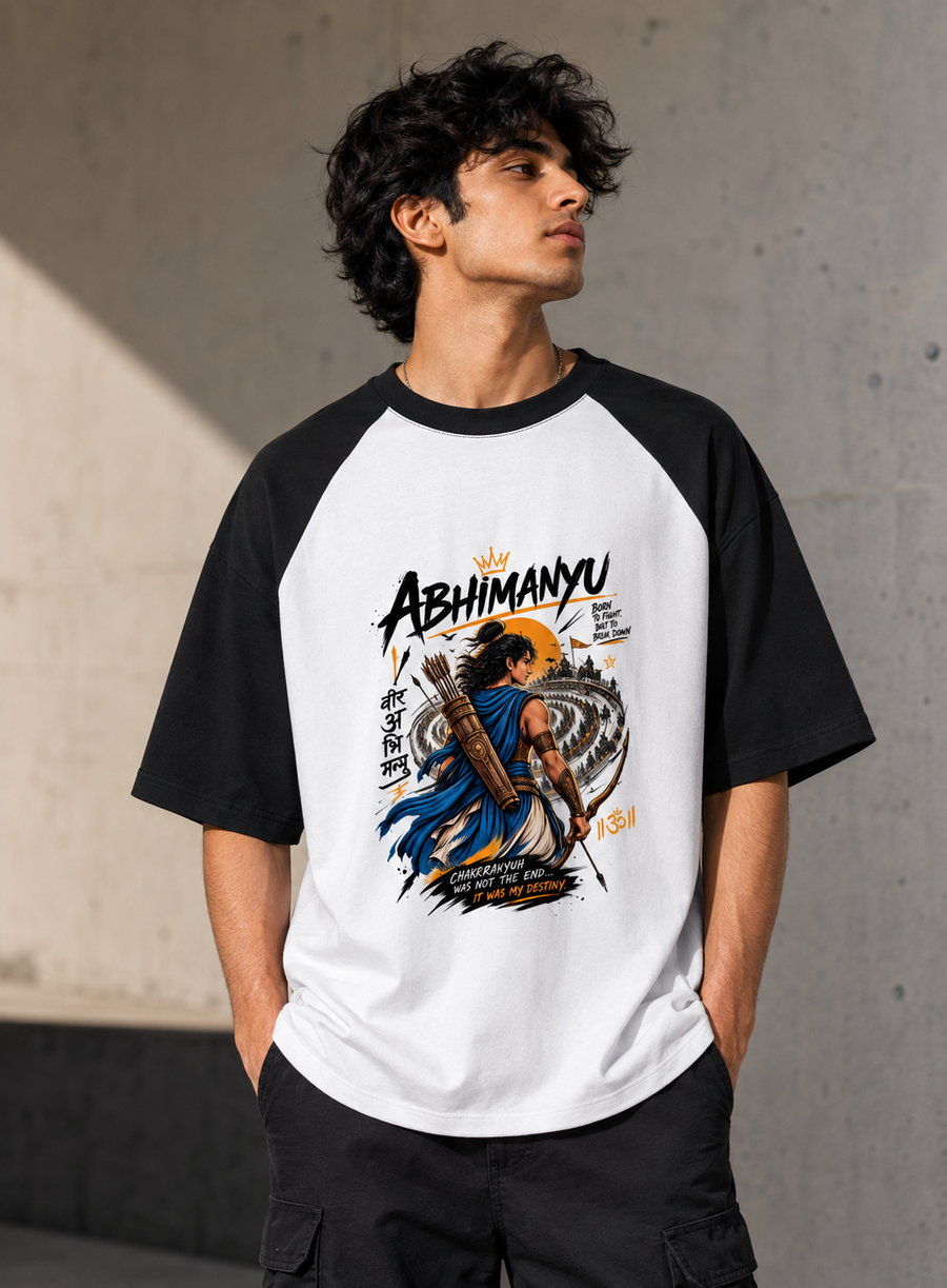 Abhimanyu – Chakravyuh Oversized Raglan T-Shirt